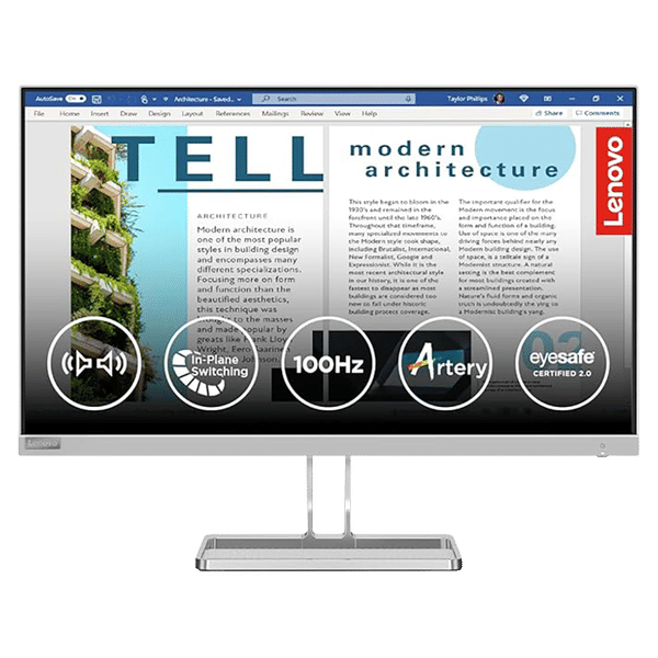 Buy Lenovo L27I-40 68.58 cm (27 inch) Full HD Flat Panel Monitor